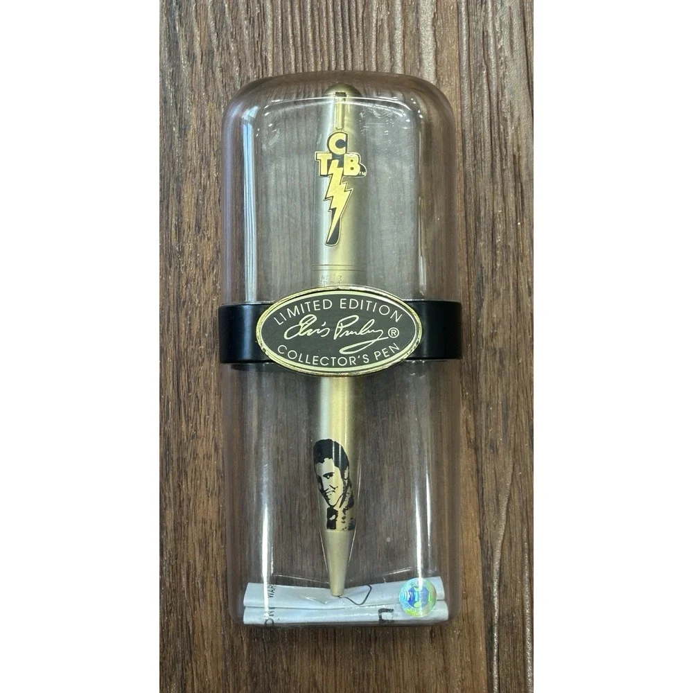 Elvis Presley TCB Ink Pen 1999 Limited Edition Collectors Pen Gold  NEW IN BOX